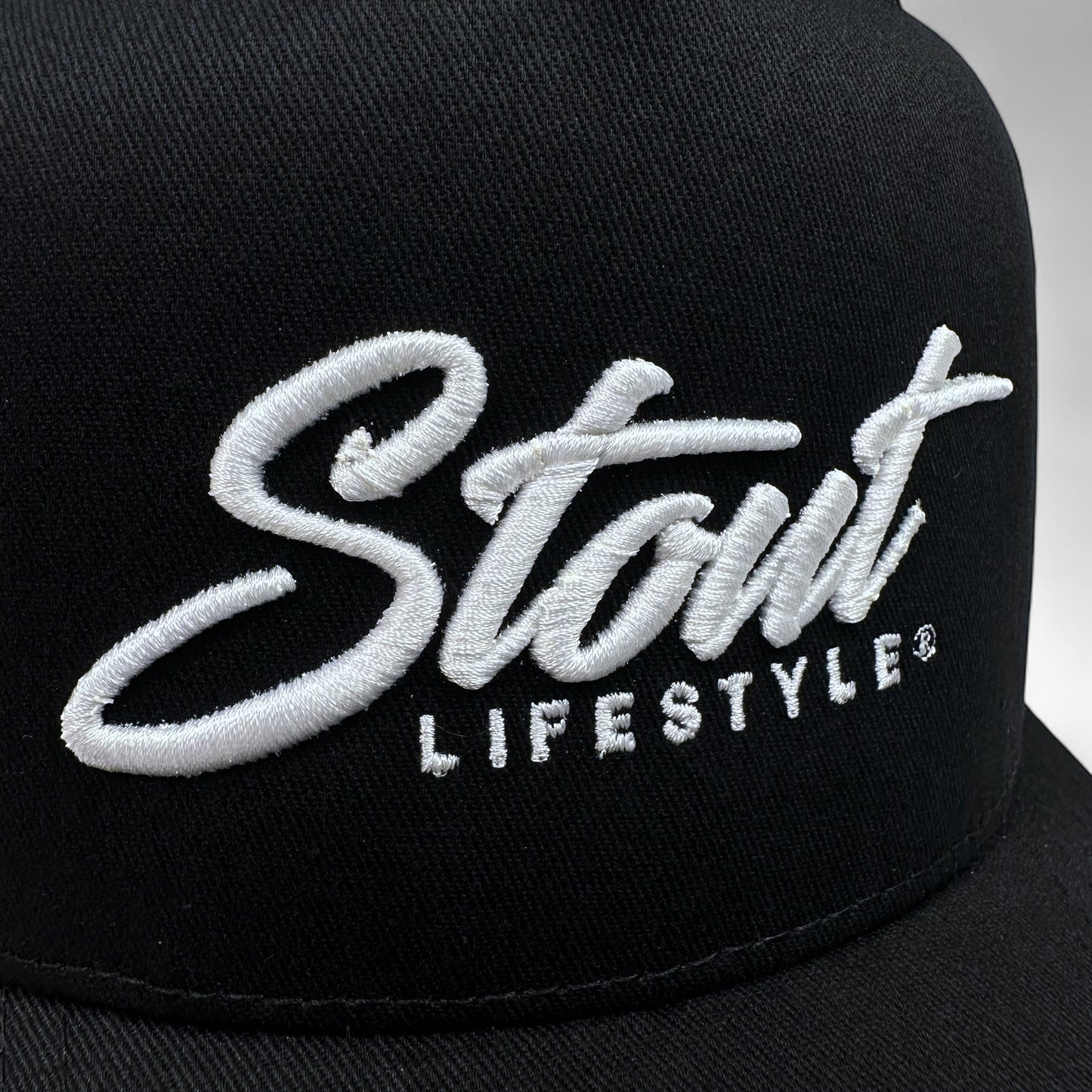 "Logo" Structured Hat (Black/White)
