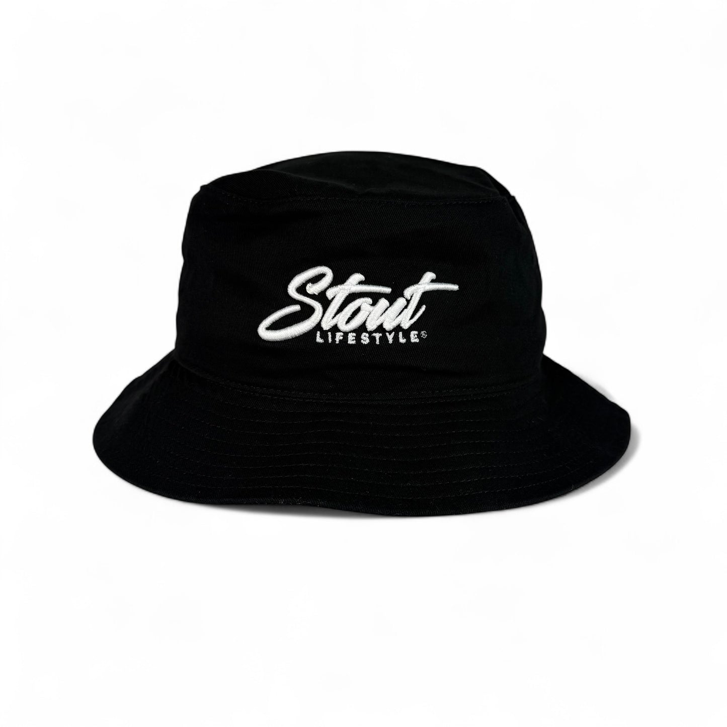 "Logo" Bucket Hat (Black/White)