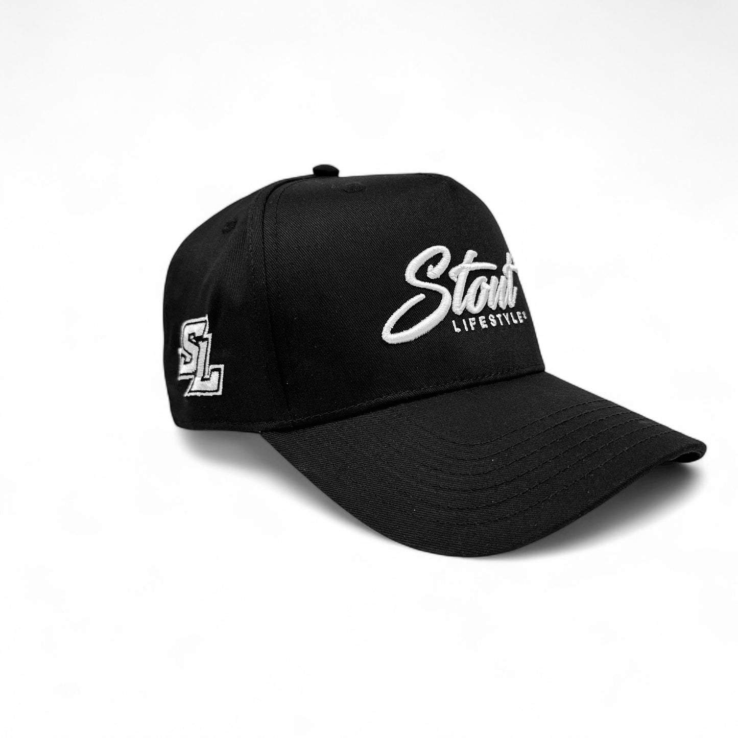"Logo" Structured Hat (Black/White)