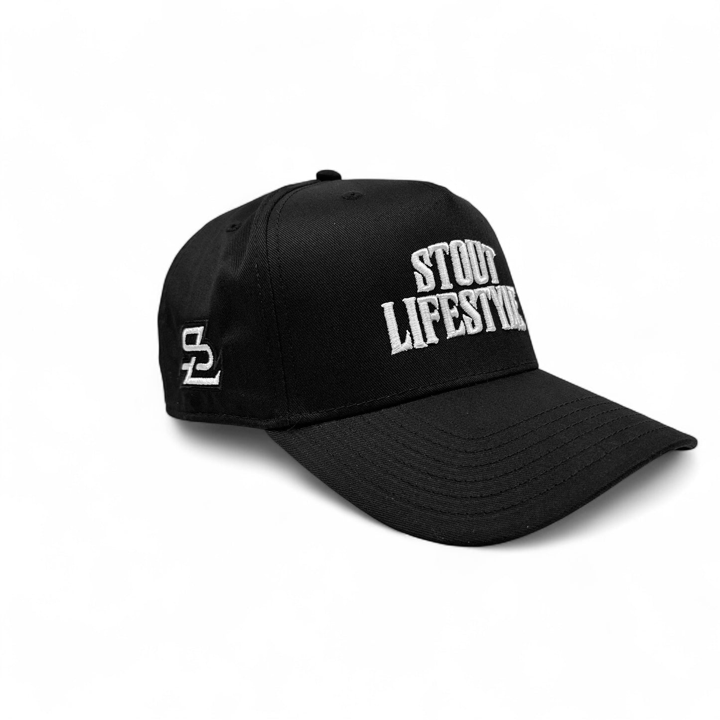 "Modern" Structured Mesh Hat (Black/White)