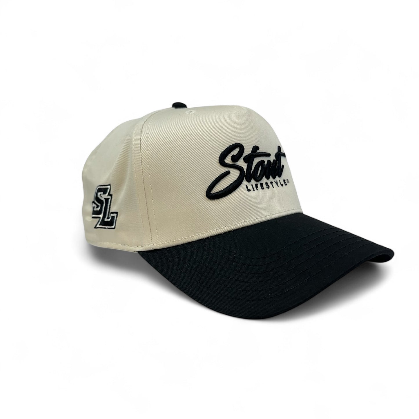 "Logo" Structured Hat (Off-White/Black)