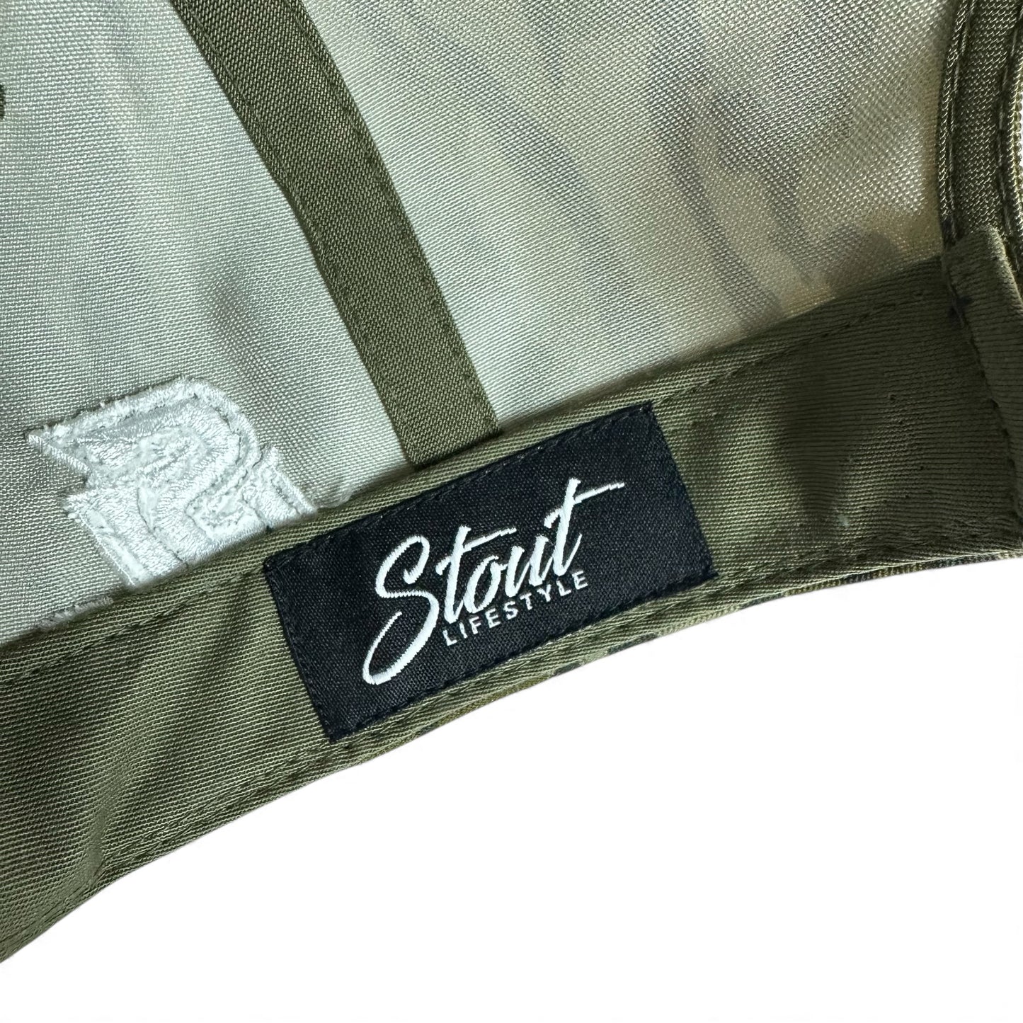 "Logo" Unstructured Rope Hat (Bark Camo/White)