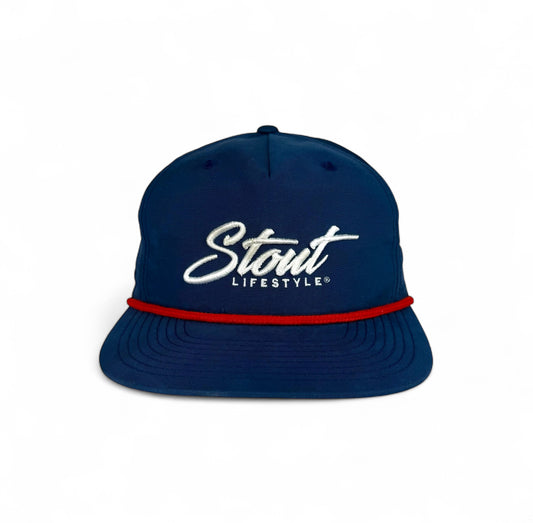 "Logo" Unstructured Hat (Blue/White)