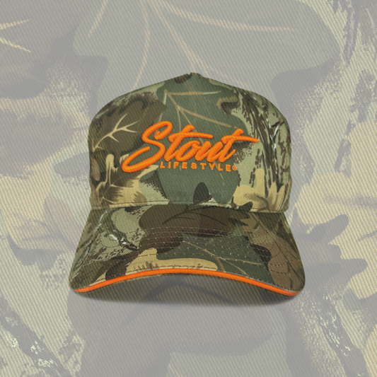 "Logo" Semi Structured Hat (Camo/Orange)