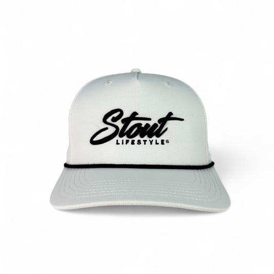 "Logo" Performance Hat (White/Black)