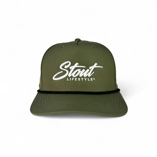 "Logo" Performance Hat (Hunter Green/White)