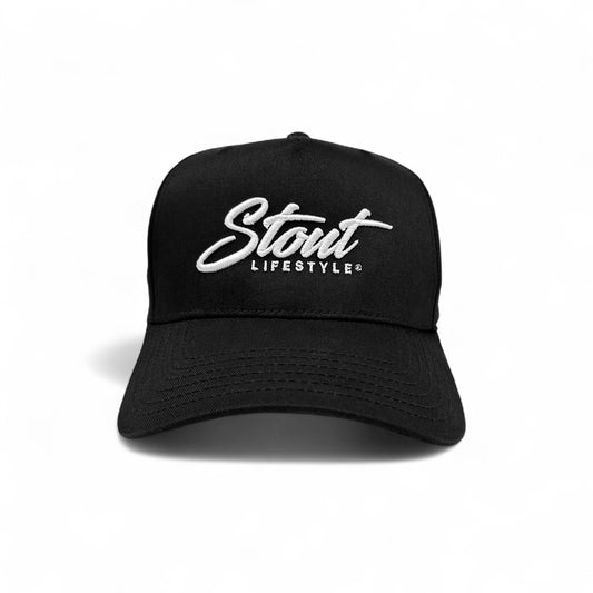 "Logo" Structured Hat (Black/White)