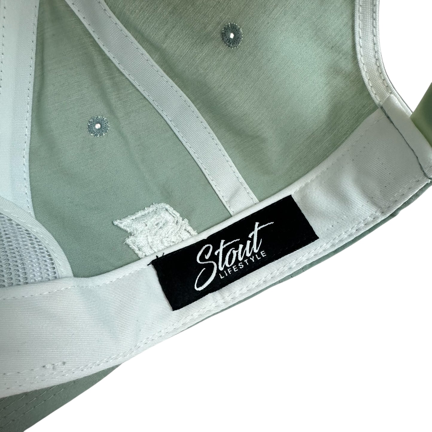 "Logo" Unstructured Rope Hat (Ocean Blue/White)