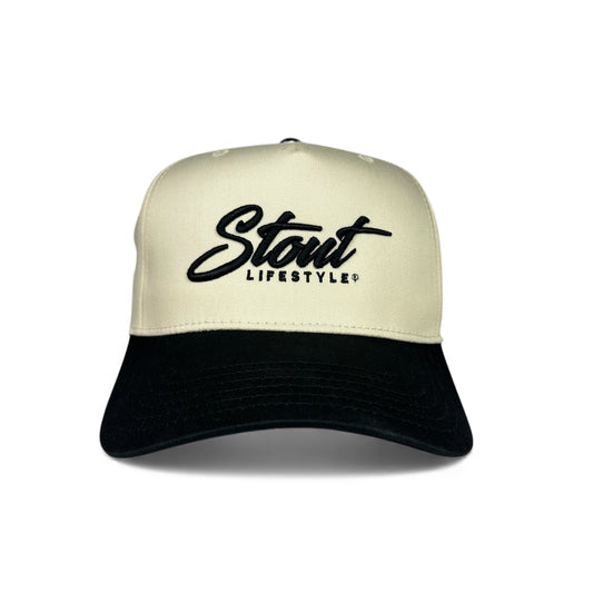 "Logo" Structured Hat (Natural/Black)