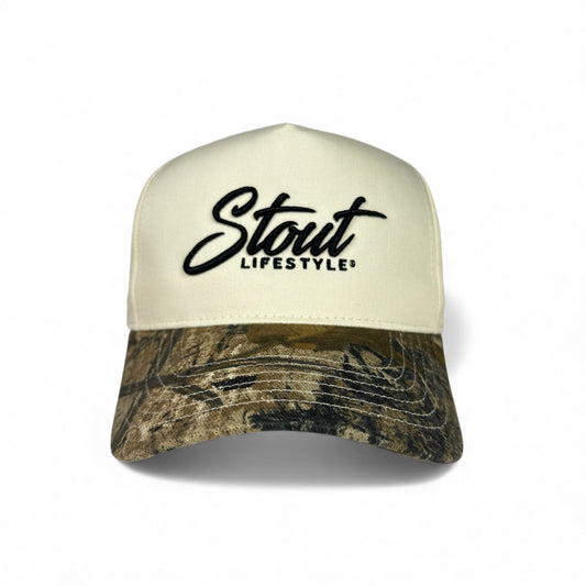 "Logo" Structured Hat (Natural/Camo/Black)