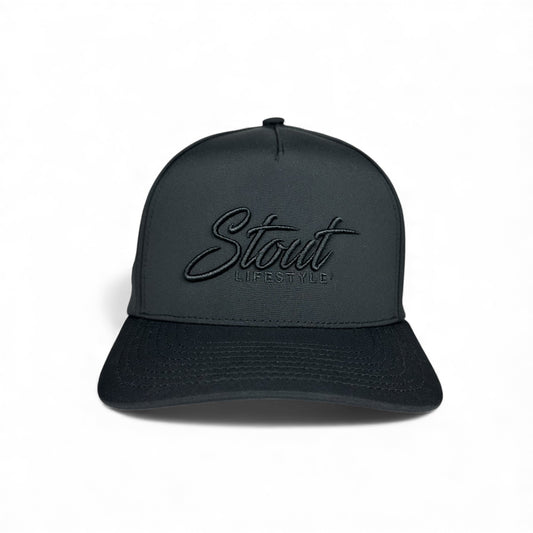 "Monochrome Logo" Golf Hat (Black)