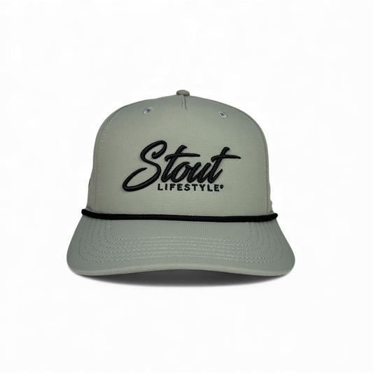 "Logo" Performance Rope Hat (Grey/Black)